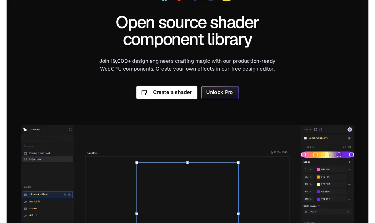 Shaders 的特色组件截图